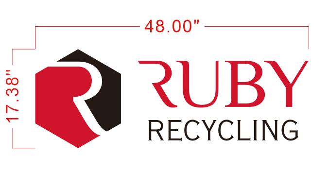 RUBY RECYCLING Backlit Sign helloneonsign RUBY RECYCLING Backlit Sign helloneonsign