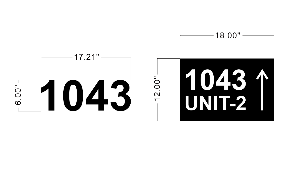 1043 House Number and Address Plaque – helloneonsign