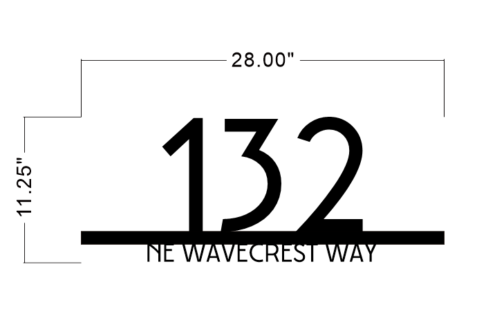 132 OneUnit Backlit House Numbers – helloneonsign