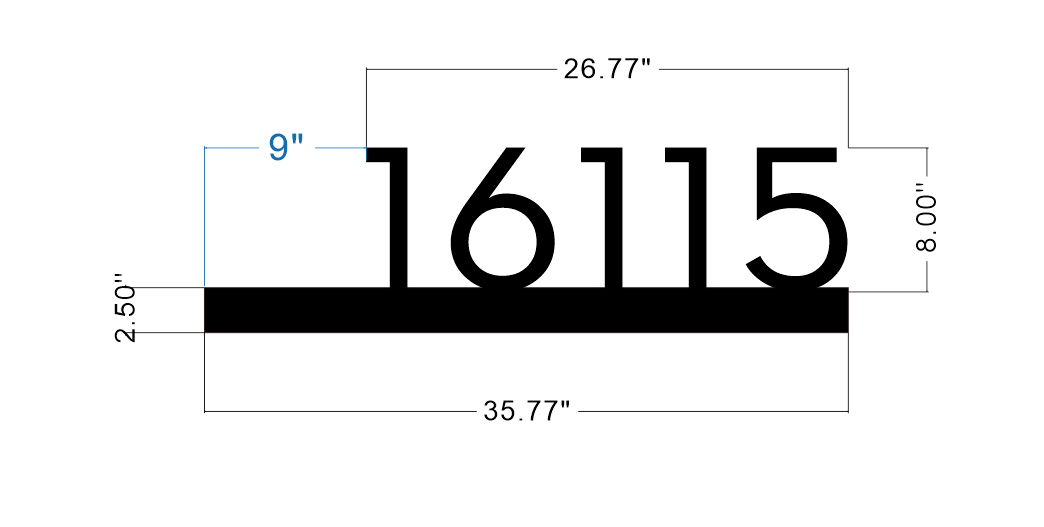 16115 Metal Address Sign