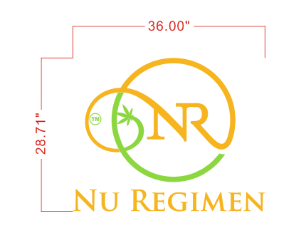 NR NU REGIMEN logo Backlit Letters style