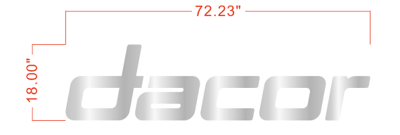 Metal Backlit Sign - dacor logo