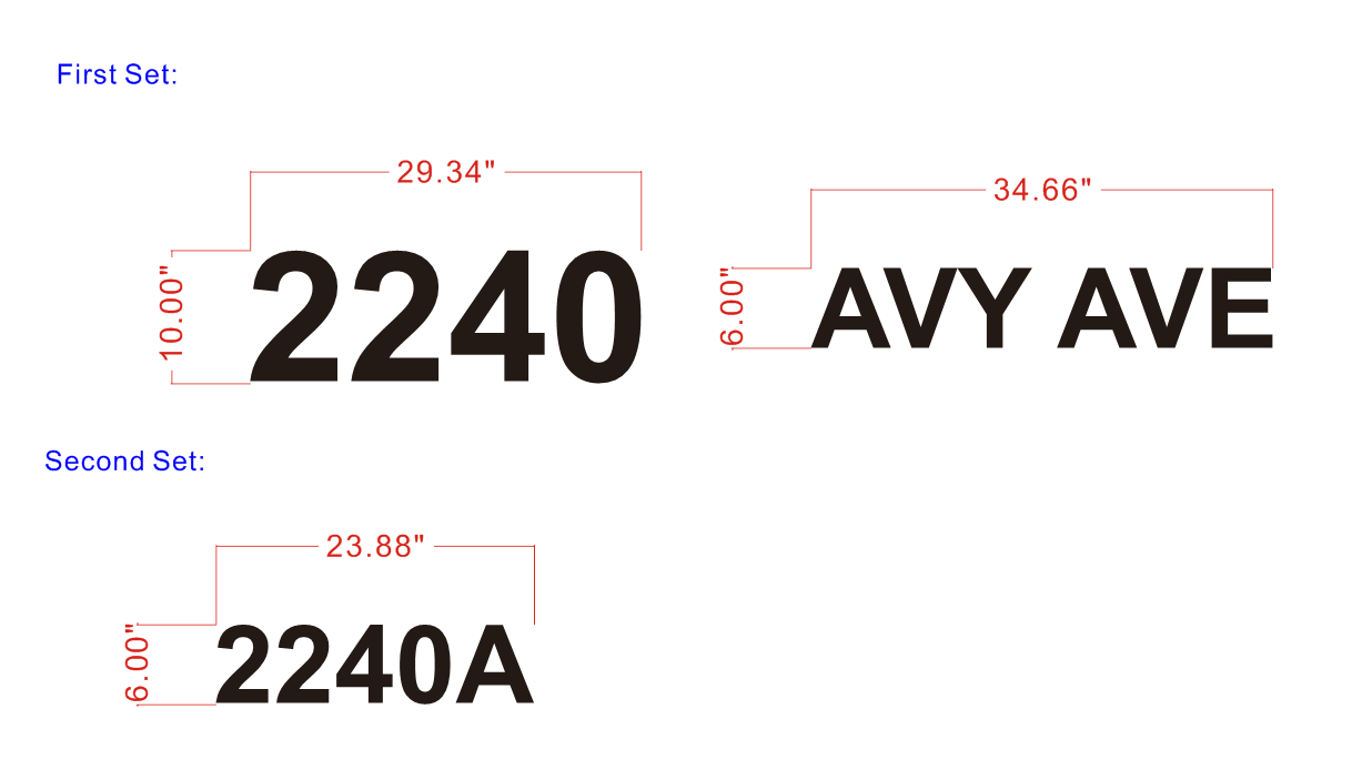 2240 AVY AVE & 2240A Backlit Number + Letter – helloneonsign