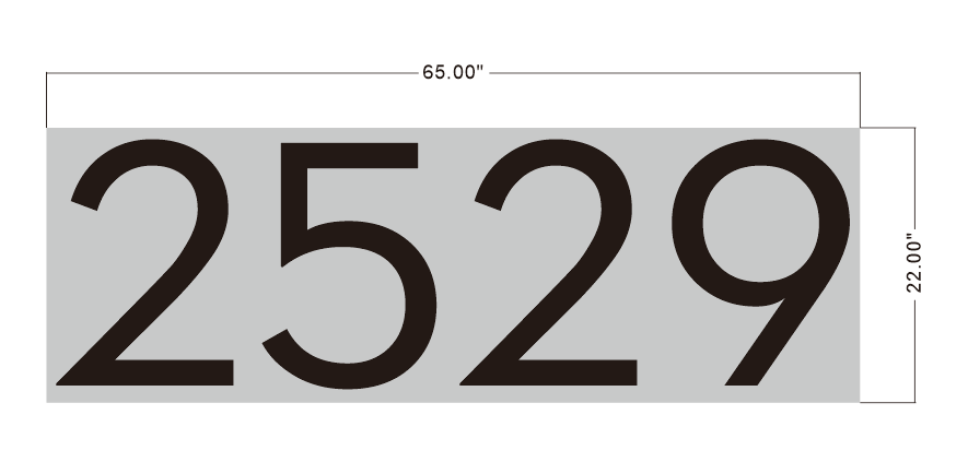 Backplate for house number order HNS6935 – helloneonsign