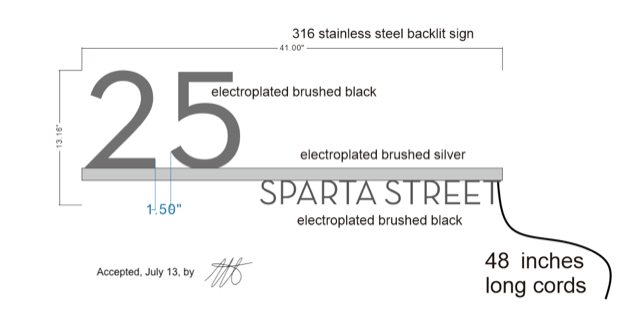 316 stainless steel backlit sign 25 sparta street – helloneonsign