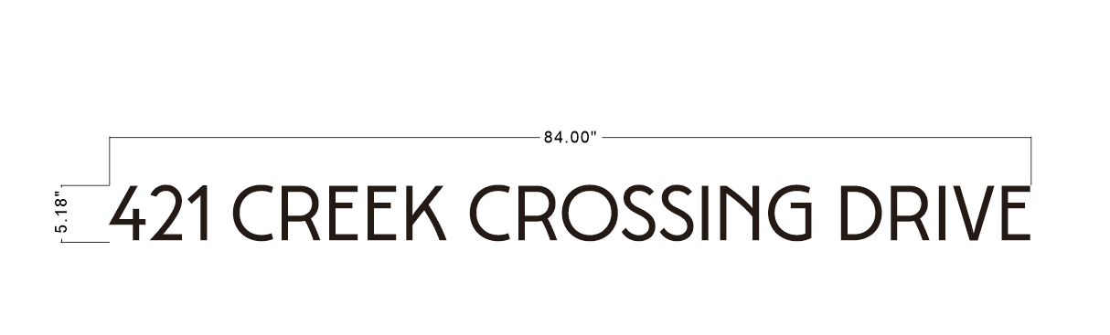 421 CREEK CROSSING DRIVE metal backlit sign – helloneonsign