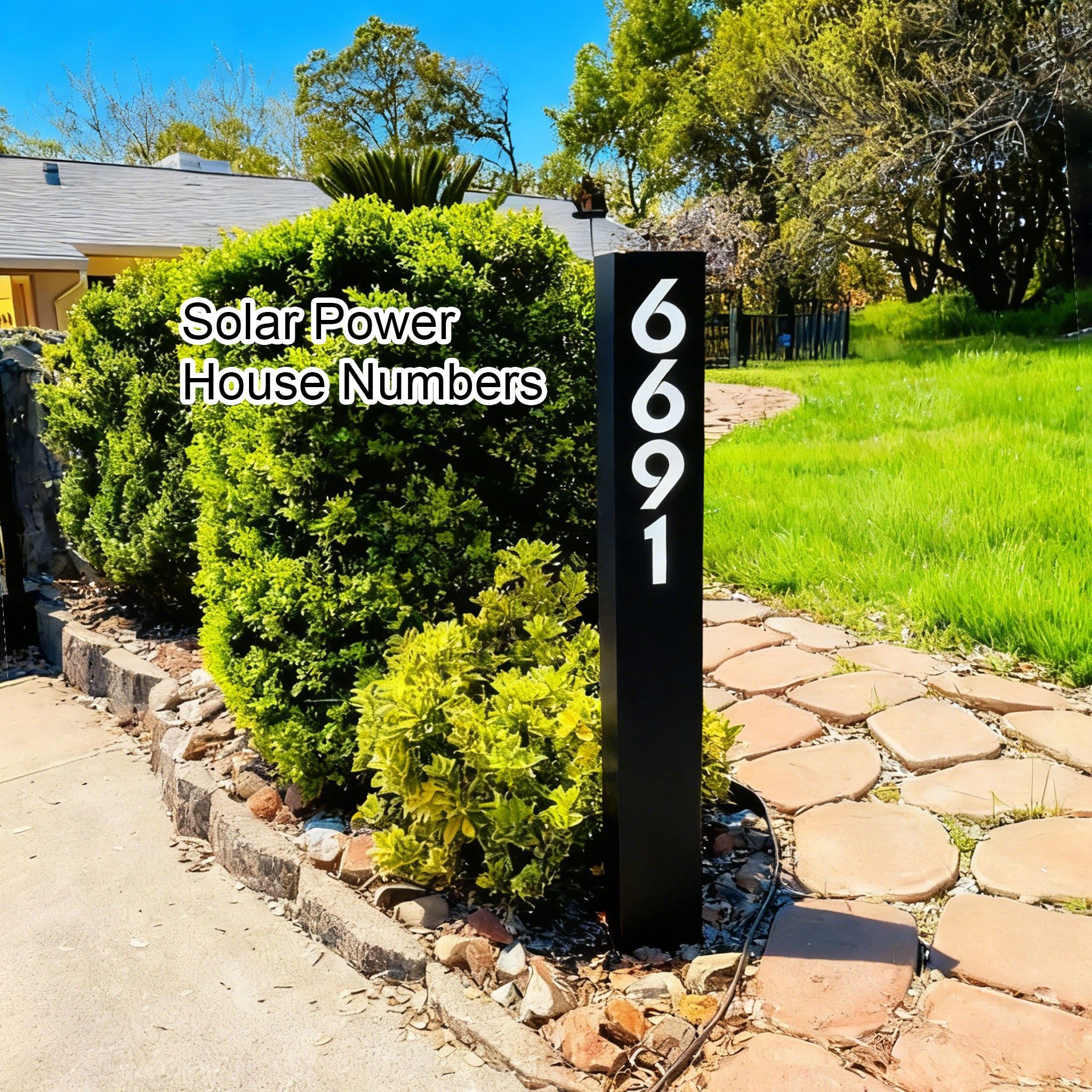 Solar Illuminated Address Number Post Simple Setup Bright Results No E ...