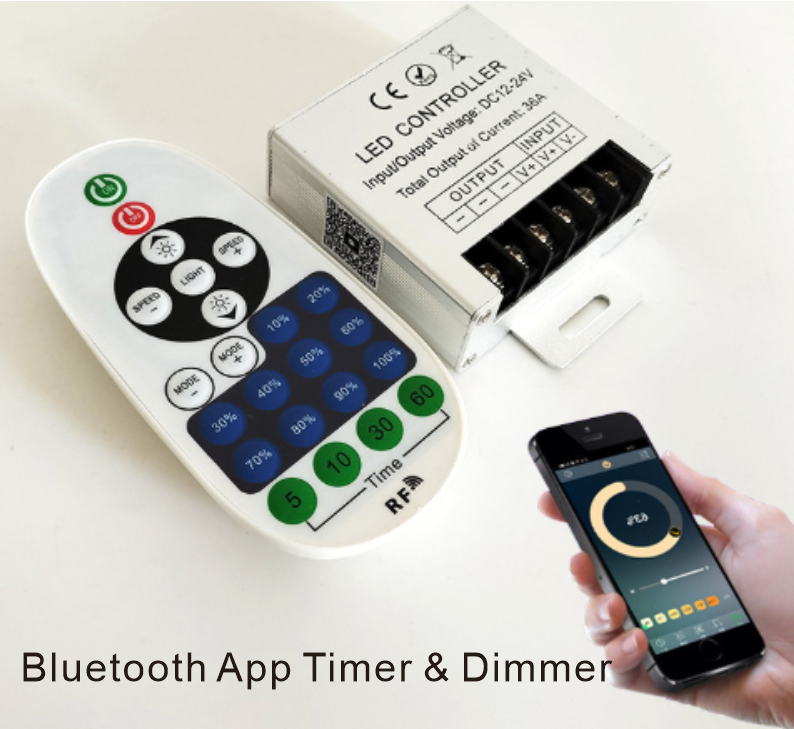 Bluetooth App Remote Led Timer Dimmer Controller 12-24v DC