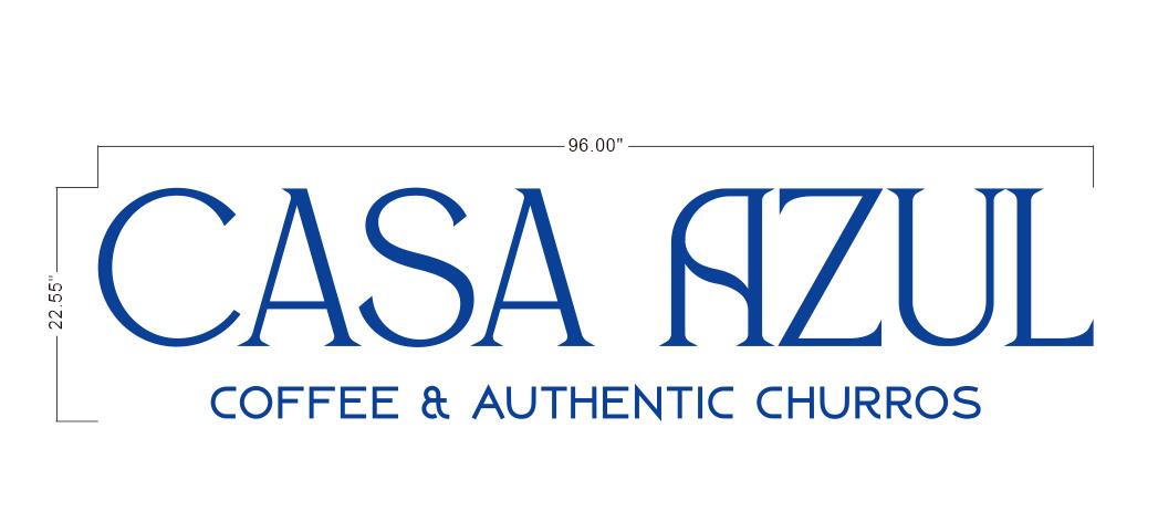 CASA AZUL Acrylic Front Lit Letters