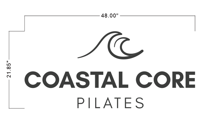 COASTAL CORE metal backlit sign