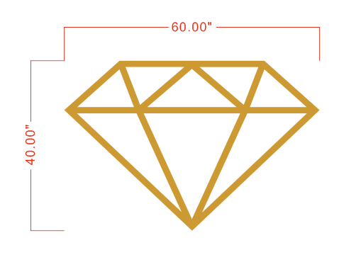 Diamond Logo Metal backlit Sign