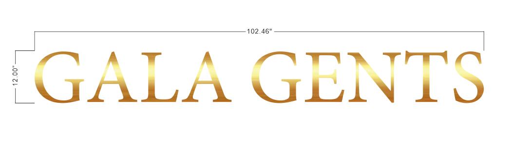 GALA GENTS metal backlit sign