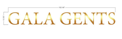 GALA GENTS metal backlit sign