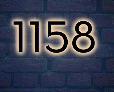 House Numbers 1158 – helloneonsign