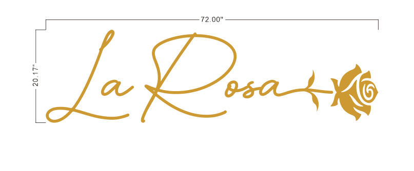 La Rosa metal backlit sign – helloneonsign