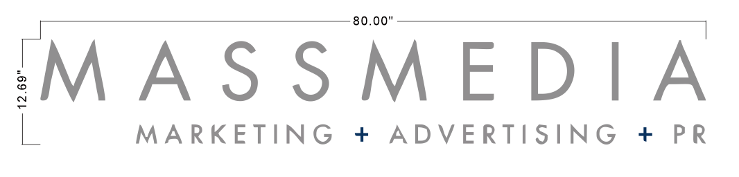 MASSMEDIA 3D metal sign