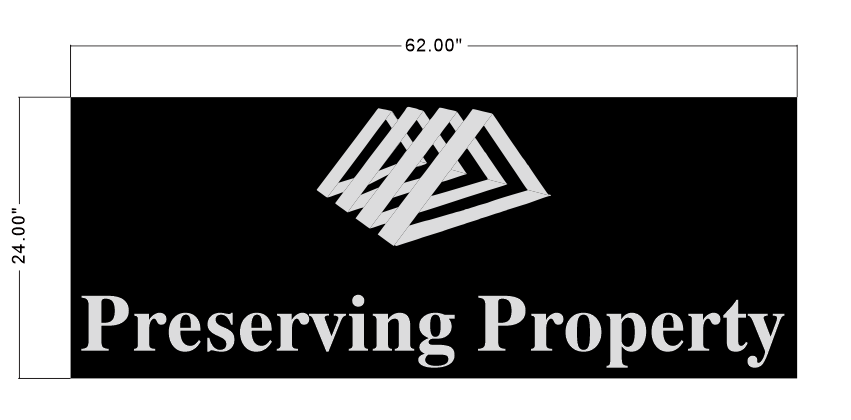 Preserving Property metal backlit sign