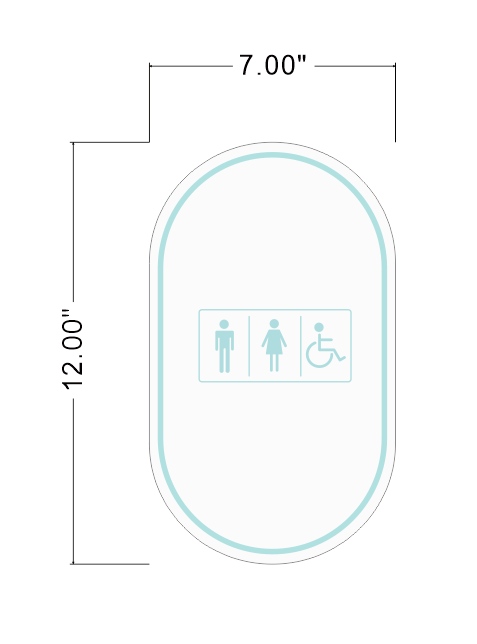 3 sets Restroom signs