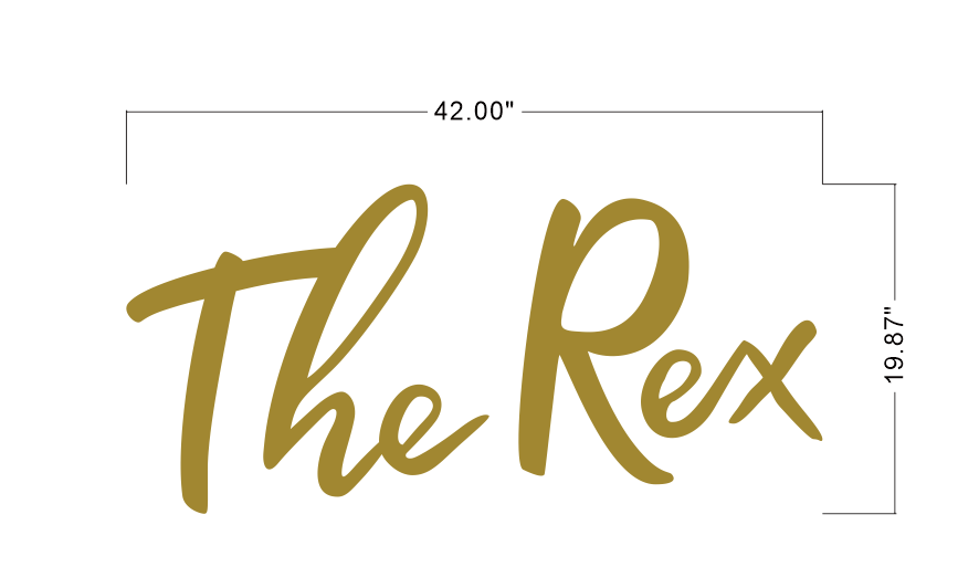 The Rex Flat Metal Letters