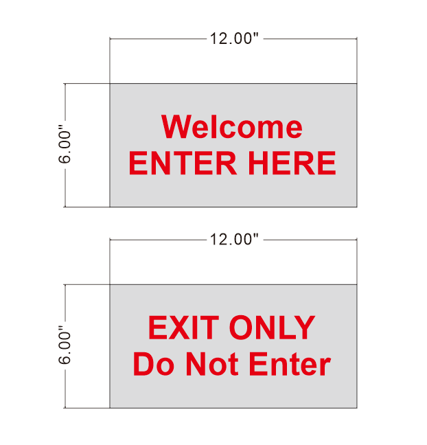 Metal Light Box Welcome ENTER HERE, EXIT ONLY Do Not Enter – helloneonsign