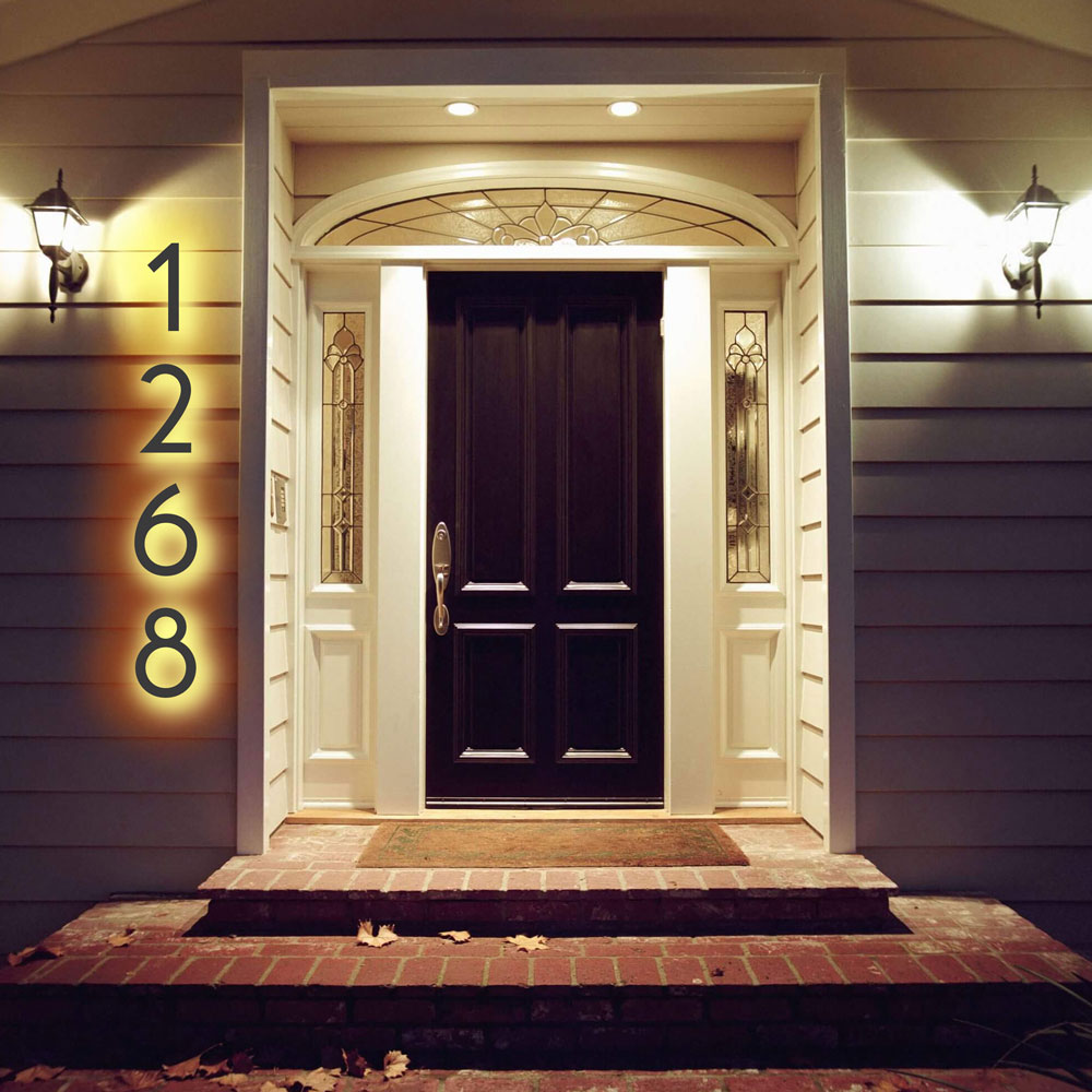 Modern Vertical House Numbers Metal House Number Signs Plaque Custom