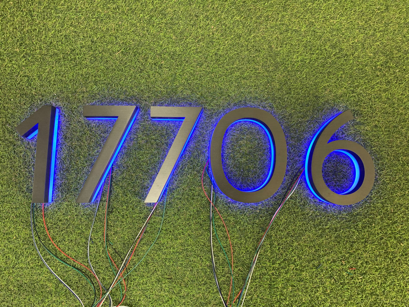 Illuminated House Numbers Lighted Led House Number Signs Metal Backlit 3D Letters