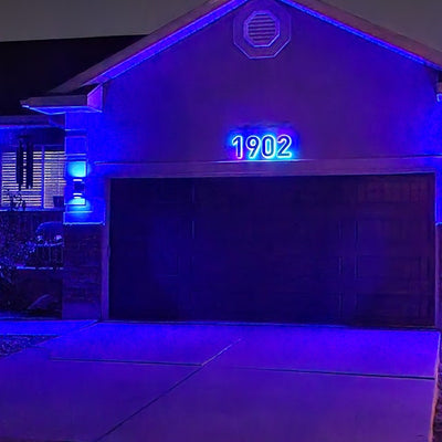 Led House Number 3D Stainless Steel Individual Backlit Back Lighting Address Numbers