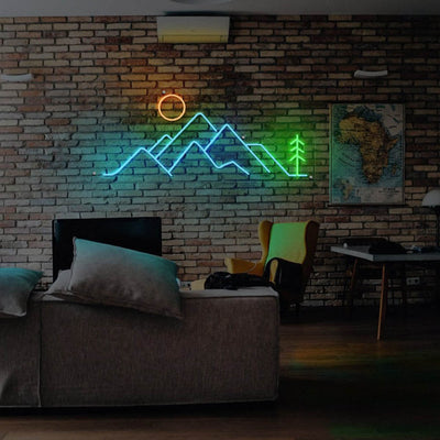 Mountains Sunraise Sunset Neon Sign Led Neon Light