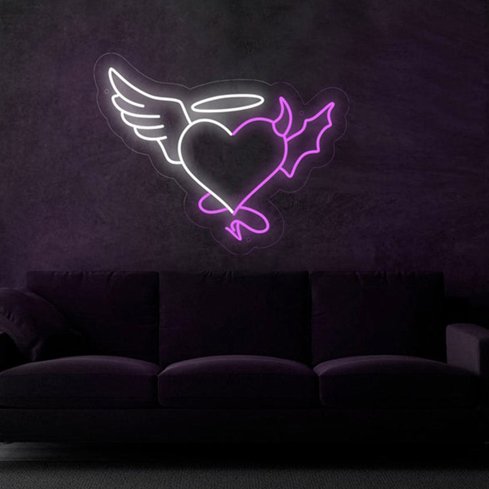 Angel and Devil Combine Neon Sign LED Neon Lights