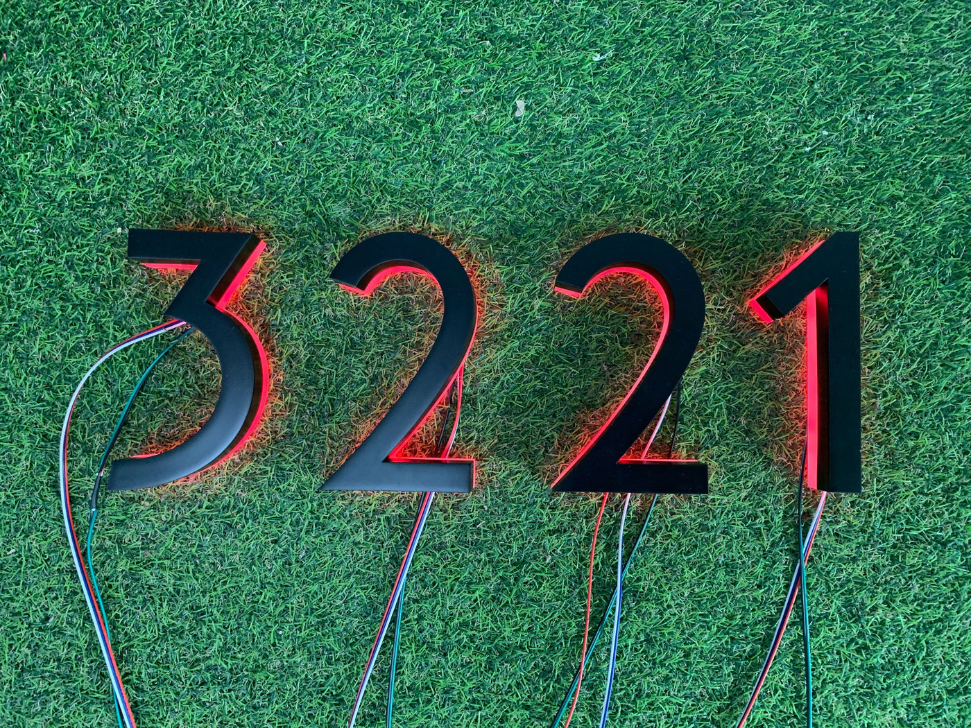 Illuminated House Numbers Lighted Led House Number Signs Metal Backlit 3D Letters