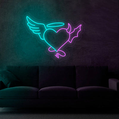 Angel and Devil Combine Neon Sign LED Neon Lights
