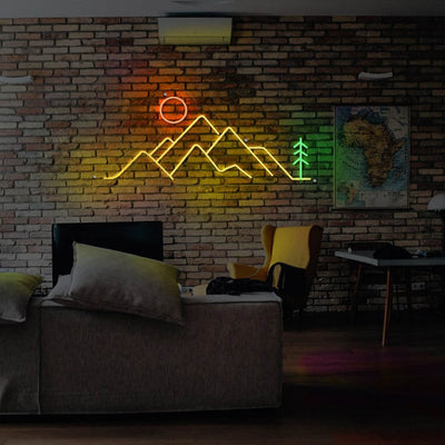 Mountains Sunraise Sunset Neon Sign Led Neon Light