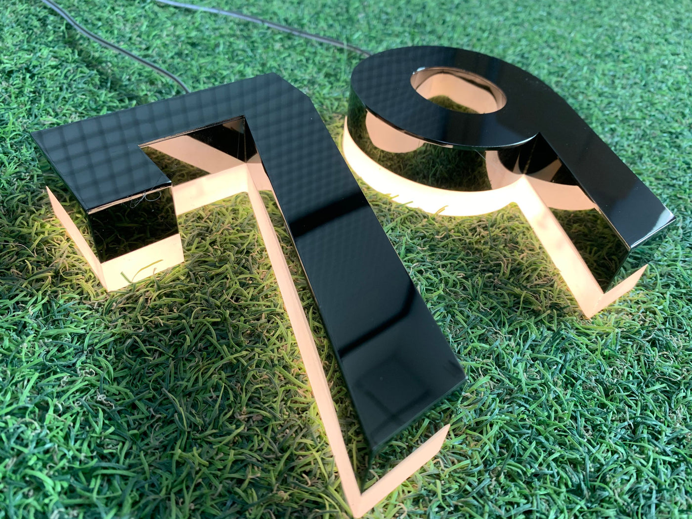 Illuminated House Numbers Lighted Led House Number Signs Metal Backlit 3D Letters