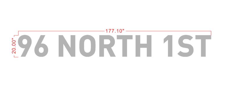96 Inches Sign 96 NORTH 1ST Backlit Sign – helloneonsign