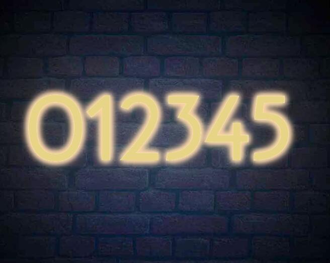 House Number 01234 – helloneonsign