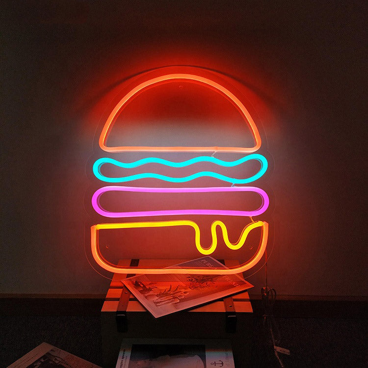 Hamburger Neon Sign Food Neon Lights