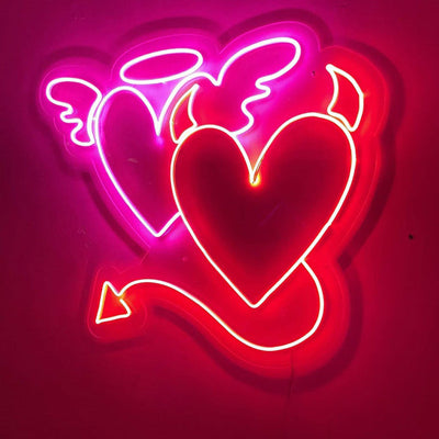 Angel and Devil Combine Neon Sign LED Neon Lights
