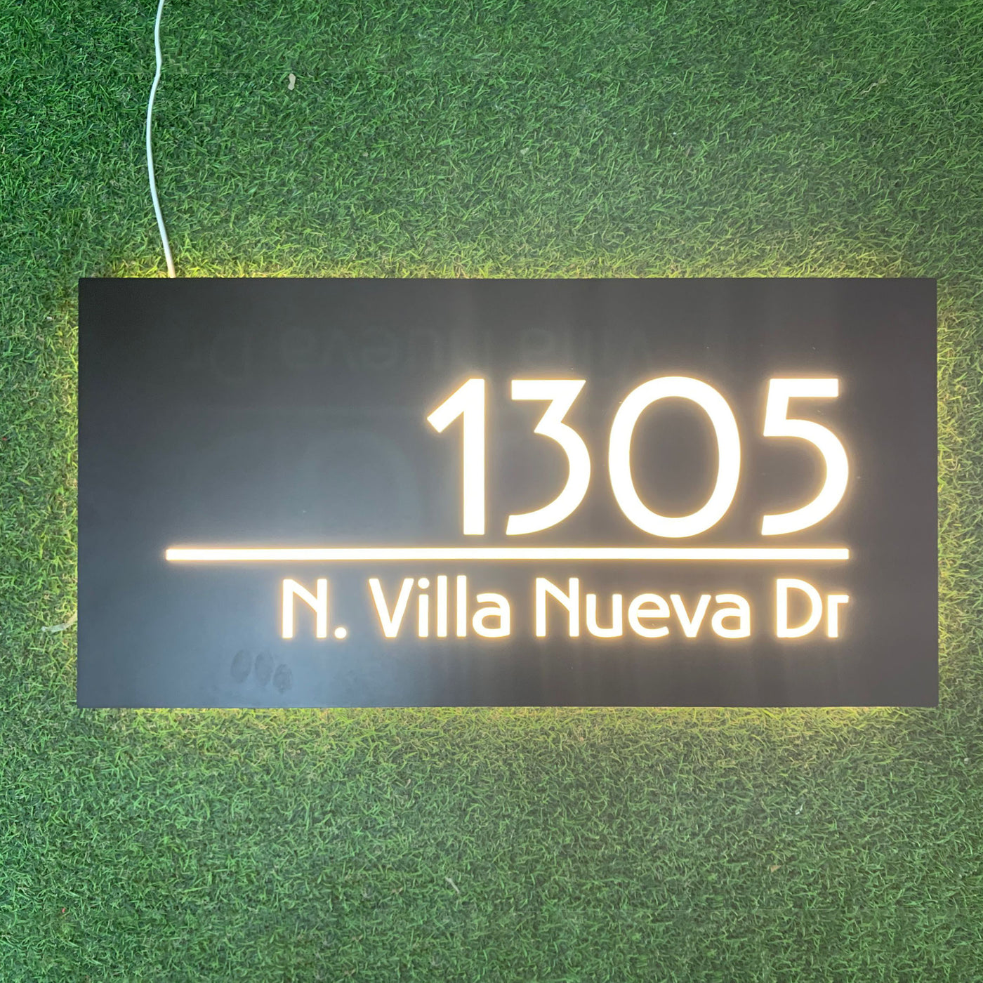 Light up House Numbers Address Number Led Light Box Horizontal Plaque ...
