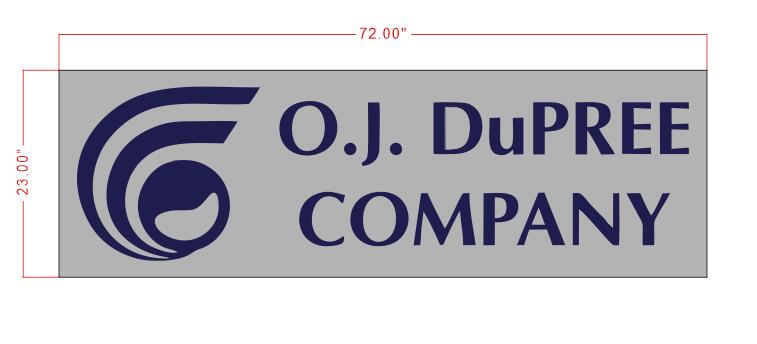 OJ DuPREE COMPANY metal backlit sign – helloneonsign