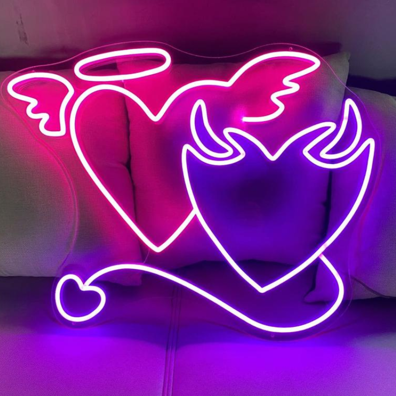 Angel and Devil Combine Neon Sign LED Neon Lights