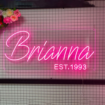 Custom Wedding Neon Signs Bridal Party Reception Decoration Name Sign