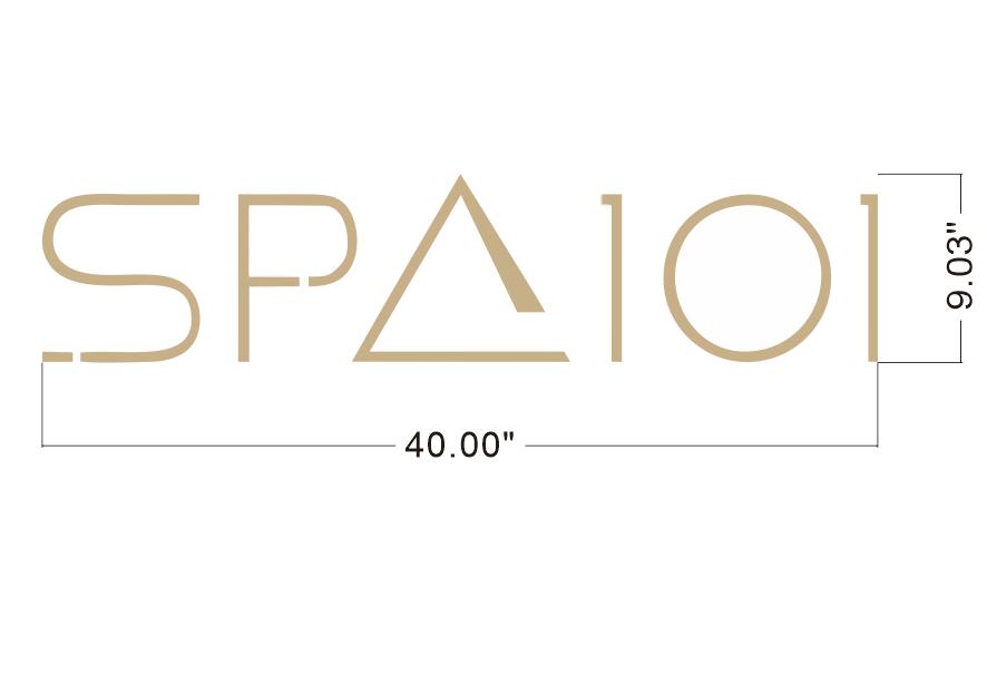SPA101  metal backlit sign