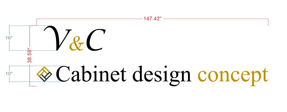 VC logo 3d metal sign