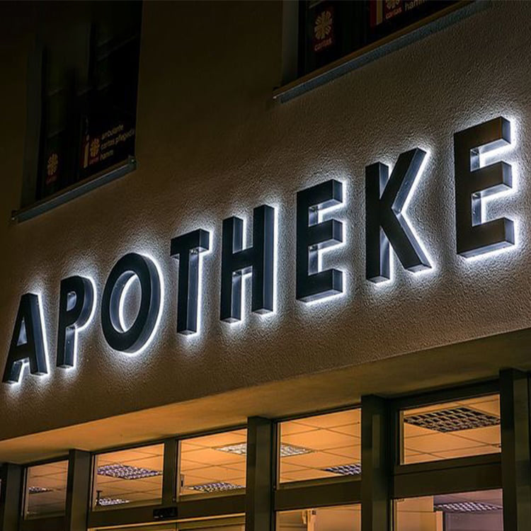 3D Channel Letters Backlit LED Signs Wall Logo Store Illuminated Signa ...