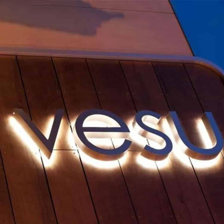 Backlit Building Sign Custom Channel Letters Company Logo Name 3D Meta ...