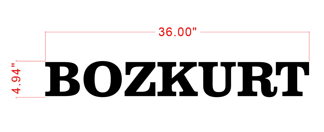 BOZKURT Acrylic backlit sign