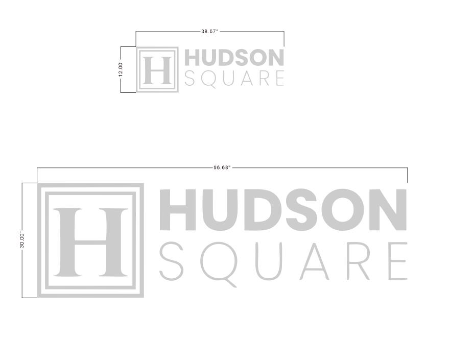 Hudson Block Lettering Sign HUDSON SQUARE Sign – helloneonsign