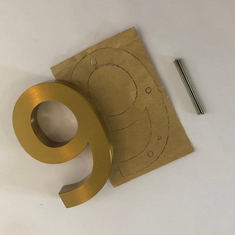 Individual 3D House Number Stainless Steel Non-Lighting Letters Address Number Mailbox Number