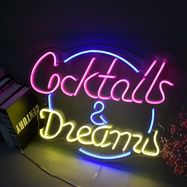 Cocktails & Dreams Led Neon Sign Neon Light