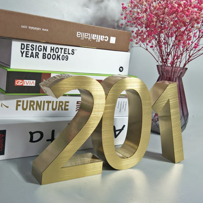 Individual 3D House Number Stainless Steel Non-Lighting Letters Address Number Mailbox Number